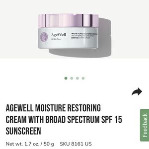 BNIB Arbonne AgeWell Moisture Restoring Cream w/SPF 15